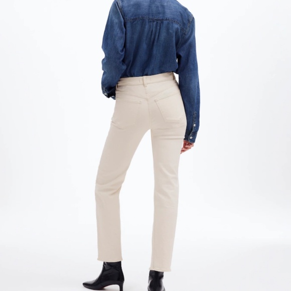 NWT Madewell Natural Canvas The '90s Straight Jean SZ 27 - Picture 2 of 6